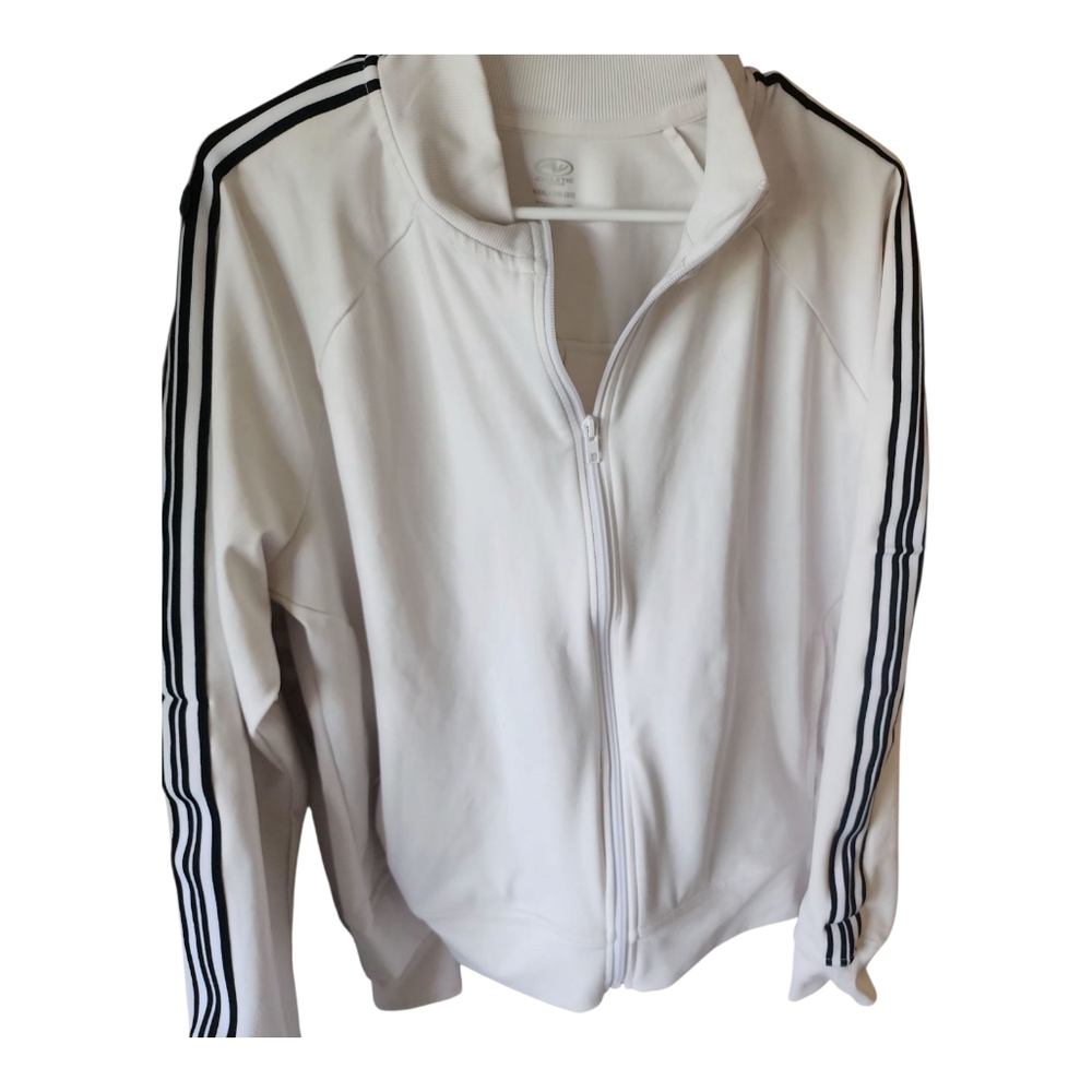 Athletic Works White and Black Jacket Size 22 Or Xxxl